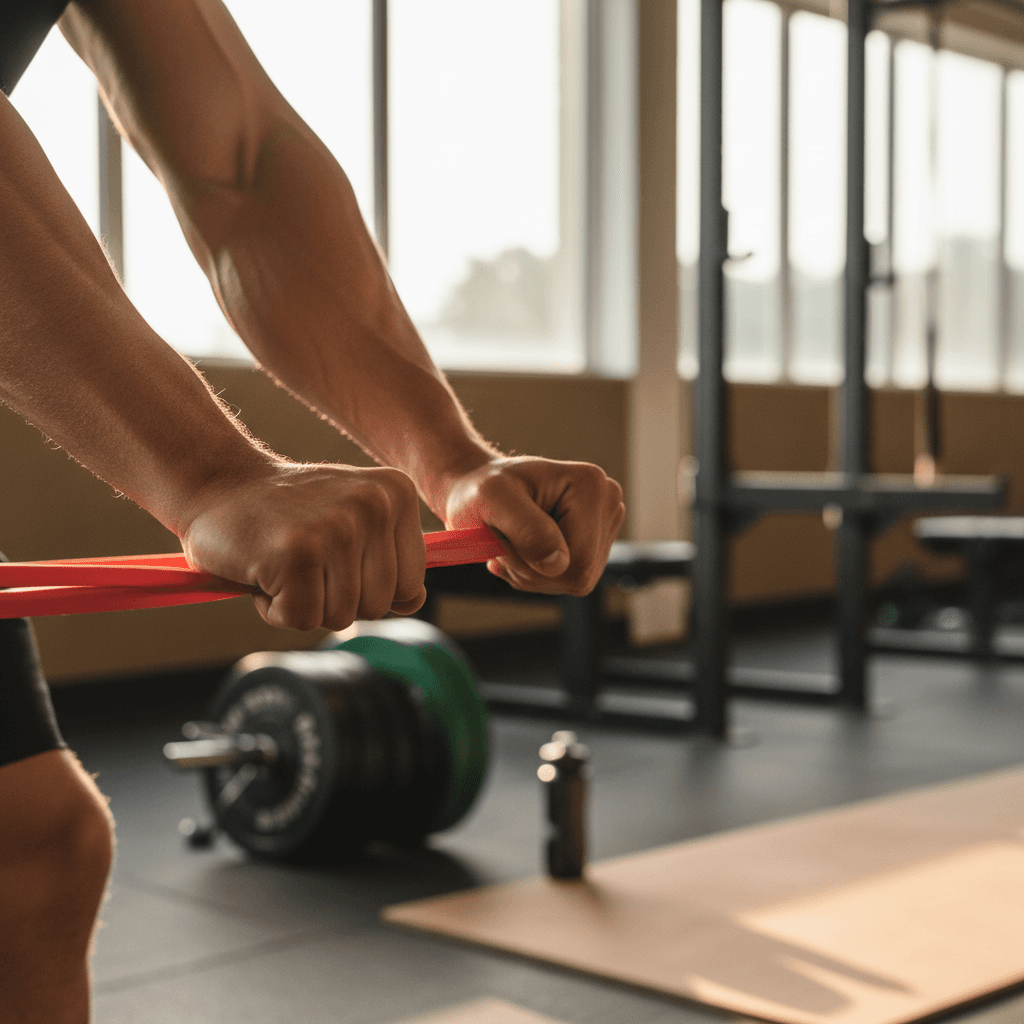 Professional training equipment prepared for a session