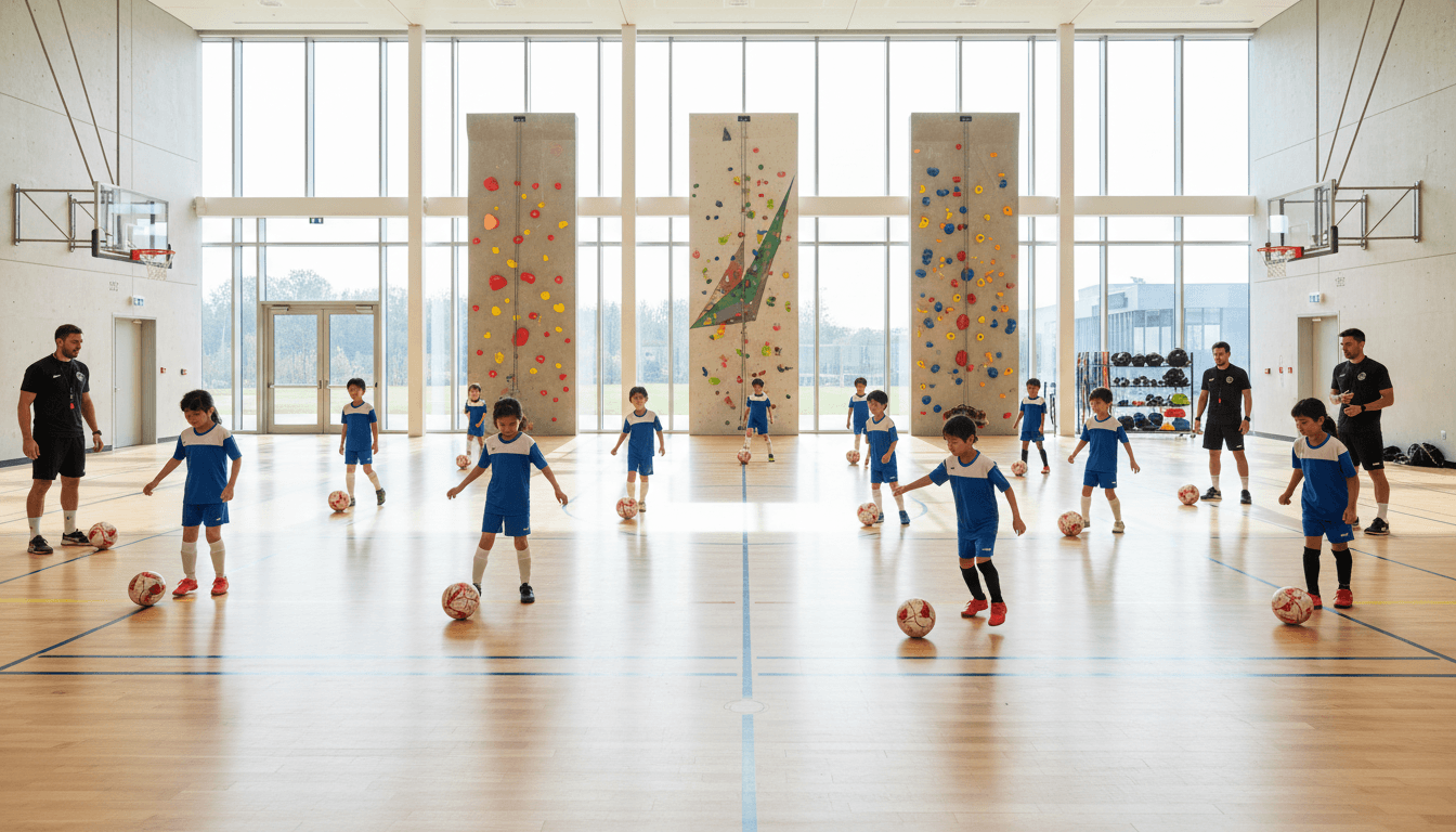 School partnership program with coaches working within educational athletic facility